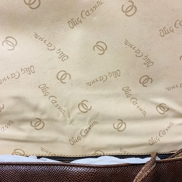 Oleg Casini vintage snake skin leather clutch - Picture 4 of 4